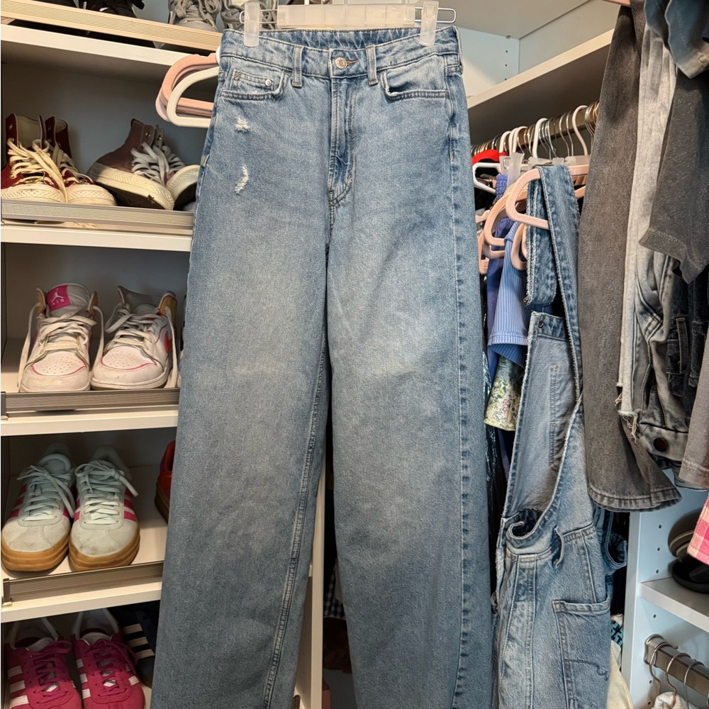 H&M Light Blue Straight Leg Jeans